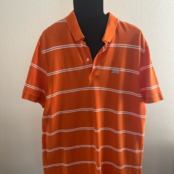 Le Tigre Polo Orange White Striped Shirt sku020 - Picture 1 of 8